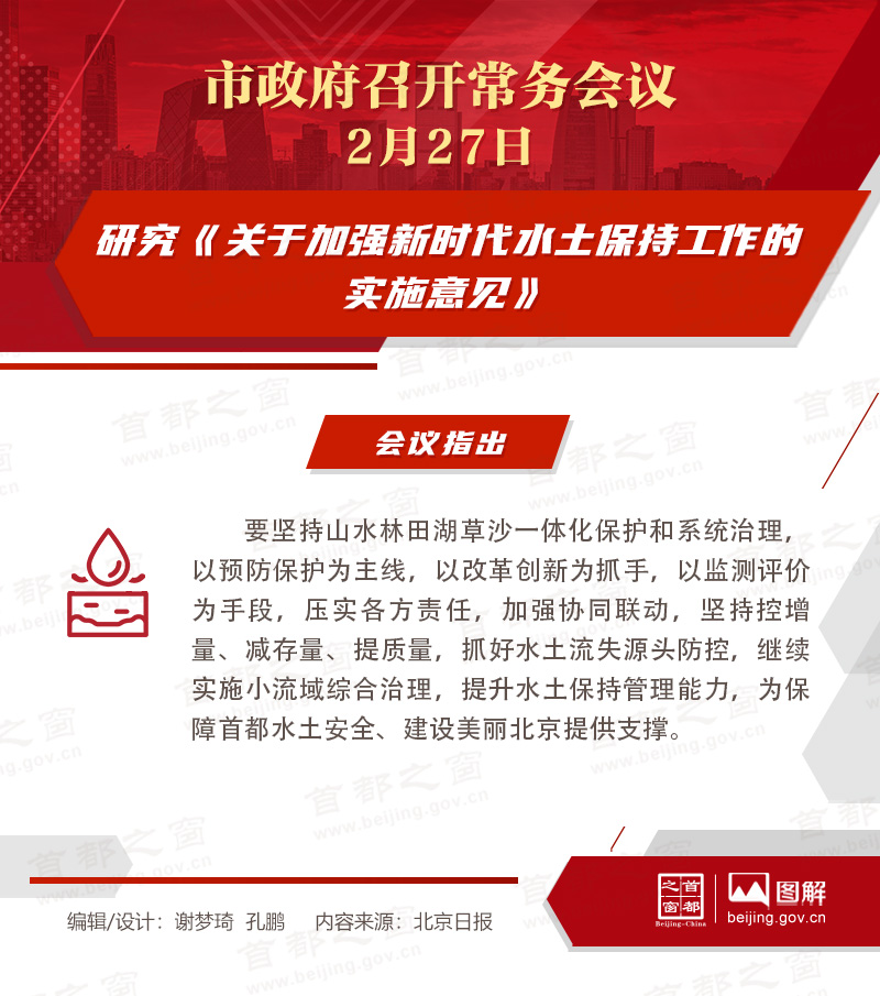 市政府常务会议图解：研究《关于加强新时代水土保持工作的实施意见》