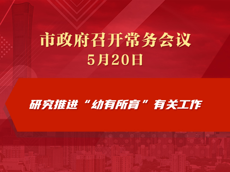 市政府常务会议图解：研究推进“幼有所育”有关工作