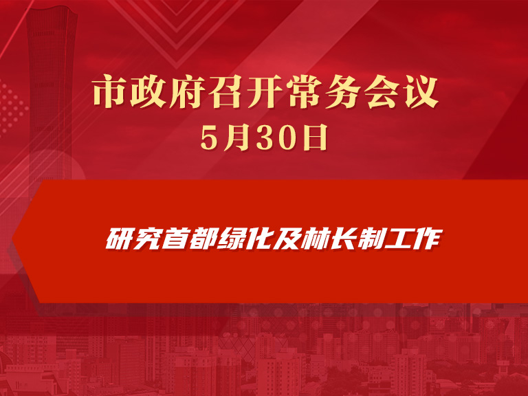 市政府常务会议图解：研究首都绿化及林长制工作