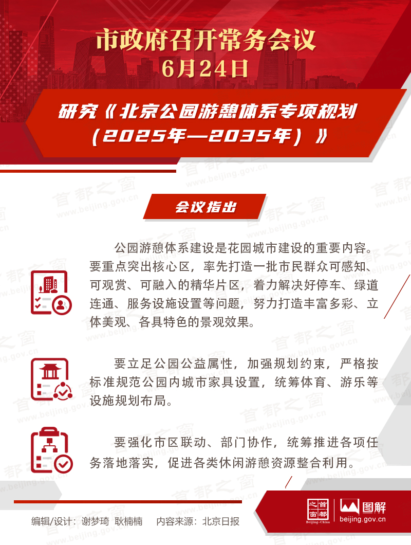 研究《北京公园游憩体系专项规划（2025年—2035年）》