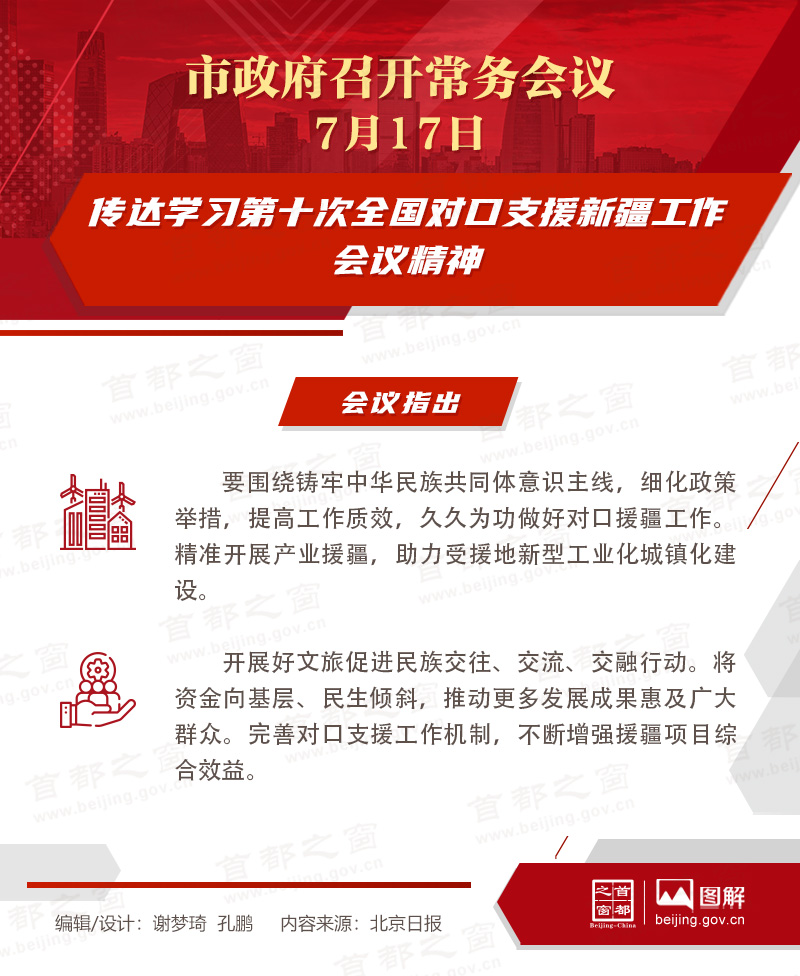市政府常务会议图解：传达学习第十次全国对口支援新疆工作会议精神