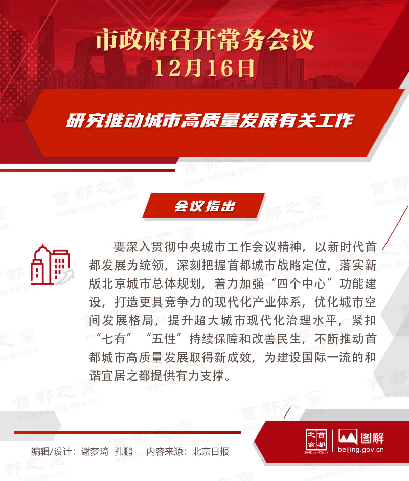 市政府常务会议图解:研究推动城市高质量发展有关工作 市政府常务会议图解:研究推动城市高质量发展有关工作