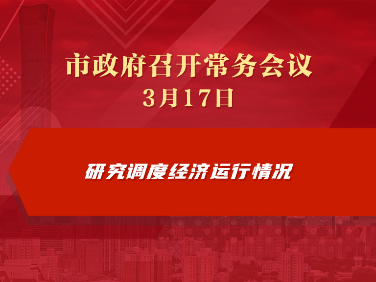 市政府常务会议图解：研究调度经济运行情况