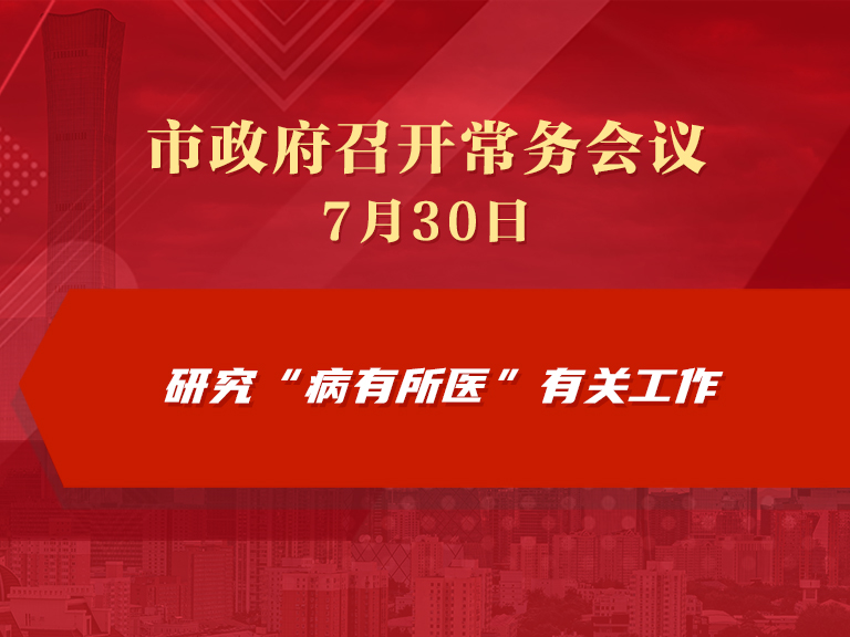 市政府常务会议图解：研究“病有所医”有关工作
