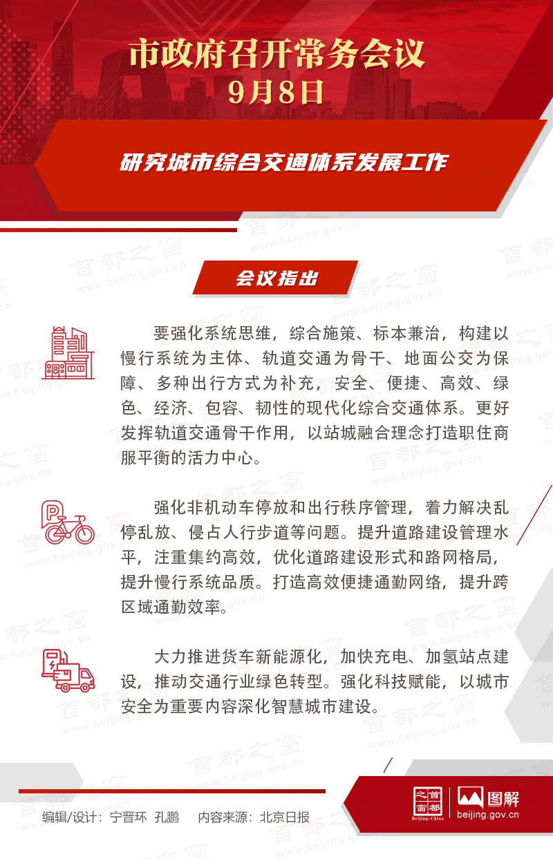 市政府常务会议图解：研究城市综合交通体系发展工作