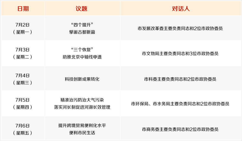 直播节目排期表