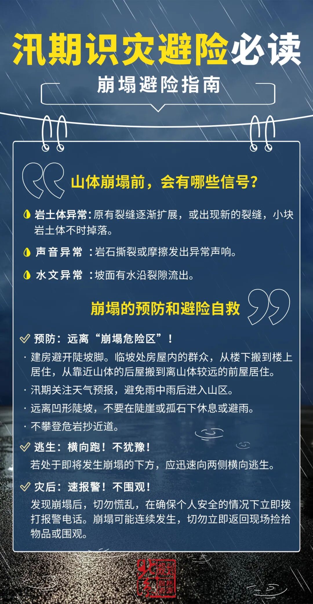汛期防灾不松懈，识灾避险知识速览！
