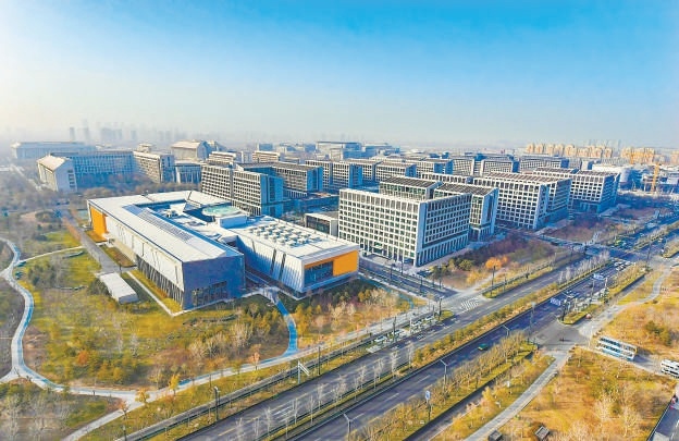 北京城市副中心行政办公区二期一角。