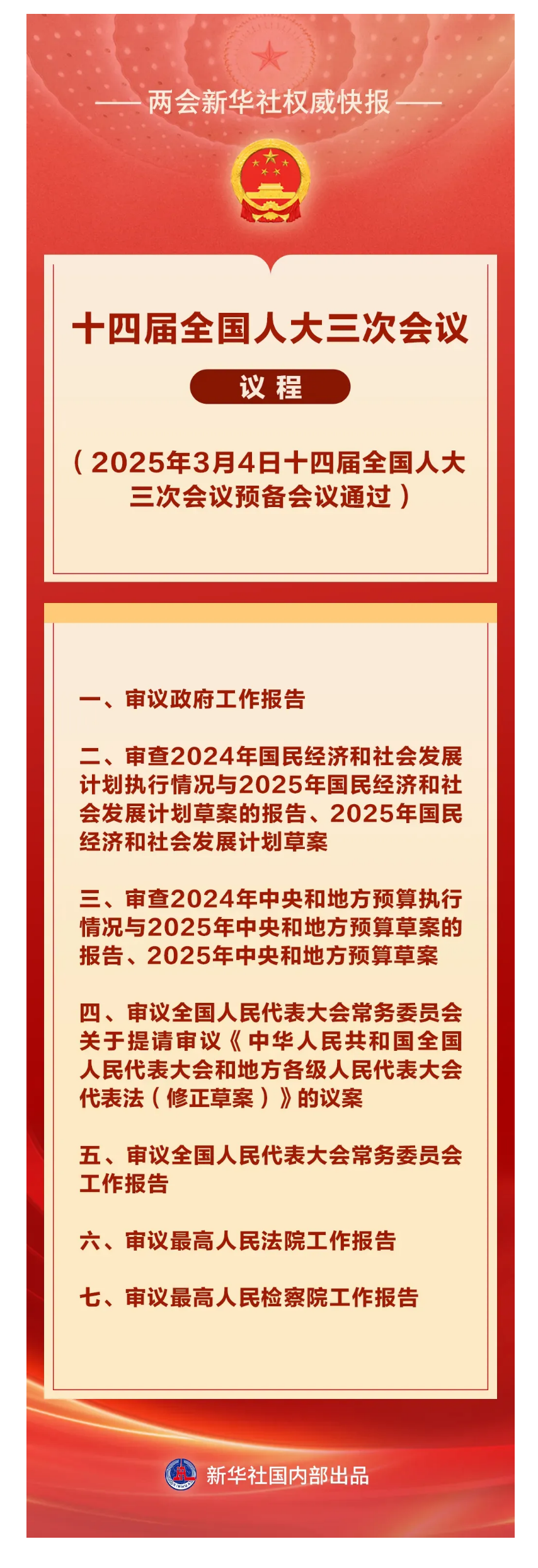 3月5日开幕 议程定了！