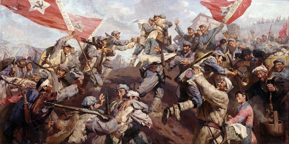 油画 《三大主力会师》