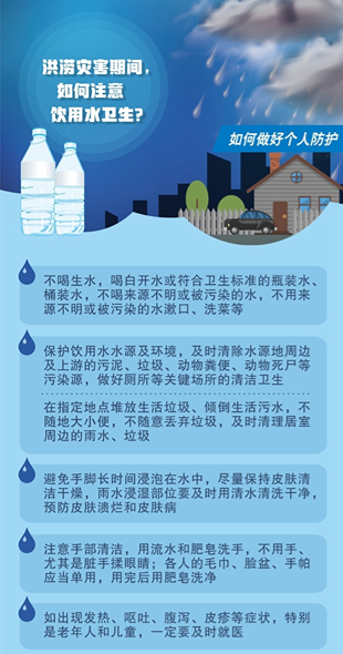 洪涝灾害期间，如何注意饮用水卫生？