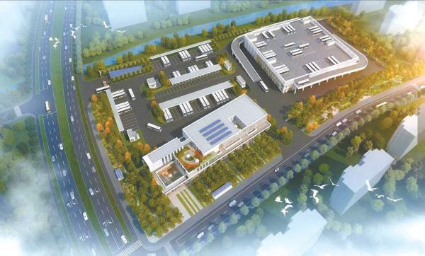 雄安容东片区公交场站效果图。