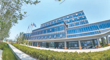 临空经济区（廊坊）内一家即将投用的运营基地外景。