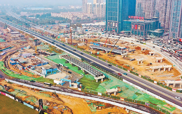 三河市燕郊西出口改建工程现场