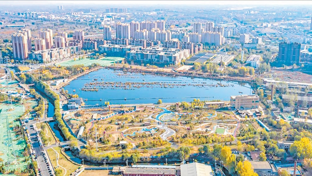 位于大运河西侧的碧水再生水厂。中国水环境集团供图