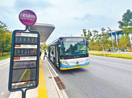 T116路停靠在北京城市图书馆附近。