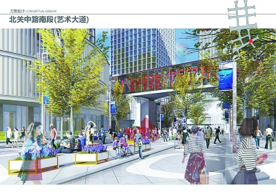 北关中路南段(艺术大道)设计效果图