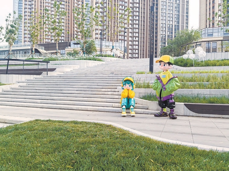 运河西岸街区公共艺术作品。