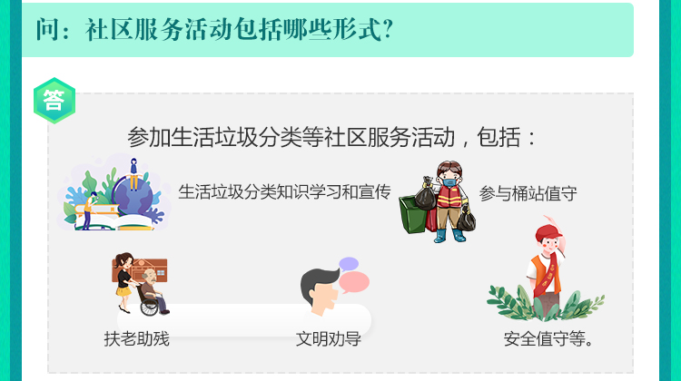 社区服务活动包括哪些形式？