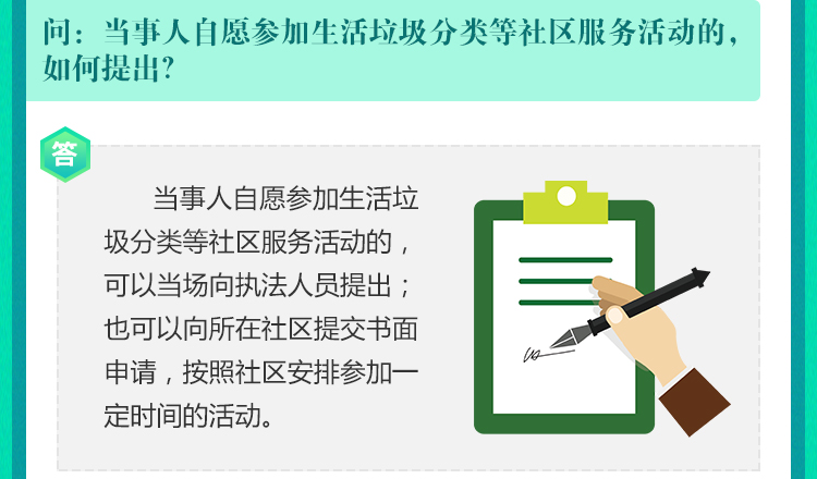 当事人自愿参加生活垃圾分类等社区服务活动的 如何提出？