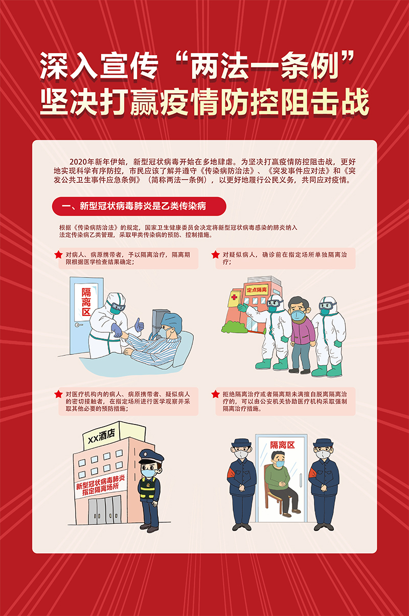 深入宣传“两法一条例” 坚决打赢疫情防控阻击战