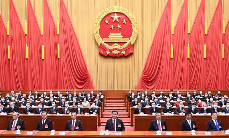 3月11日，第十三届全国人民代表大会第四次会议在北京人民大会堂闭幕。党和国家领导人习近平、李克强、汪洋、王沪宁、赵乐际、韩正、王岐山等在主席台就座，栗战书主持闭幕会并发表讲话。