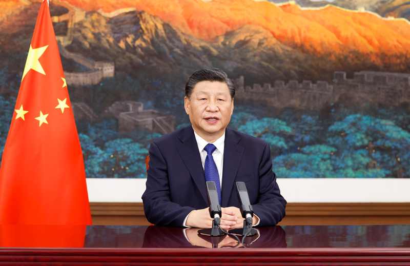 12月5日，国家主席习近平在北京向“2021从都国际论坛”开幕式发表视频致辞。