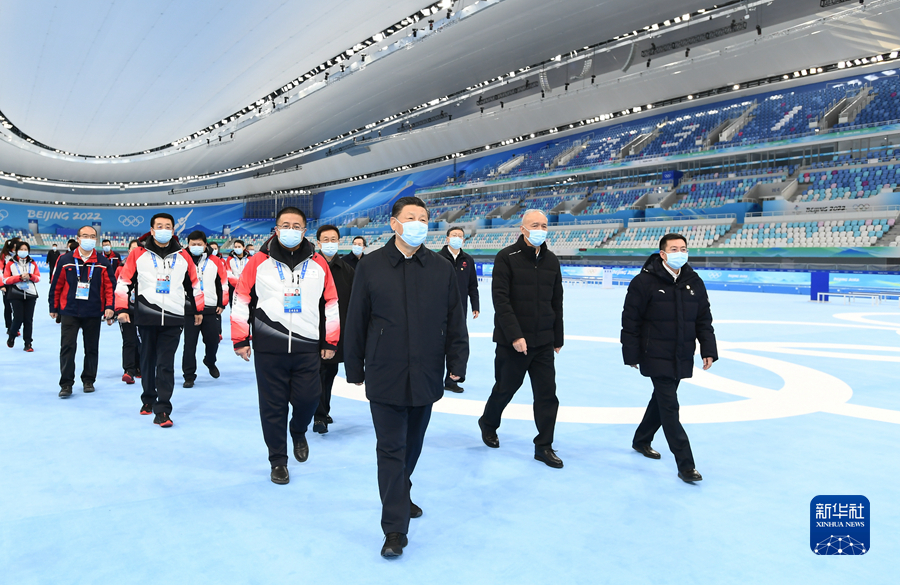1月4日，中共中央总书记、国家主席、中央军委主席习近平在北京考察2022年冬奥会、冬残奥会筹办备赛工作。