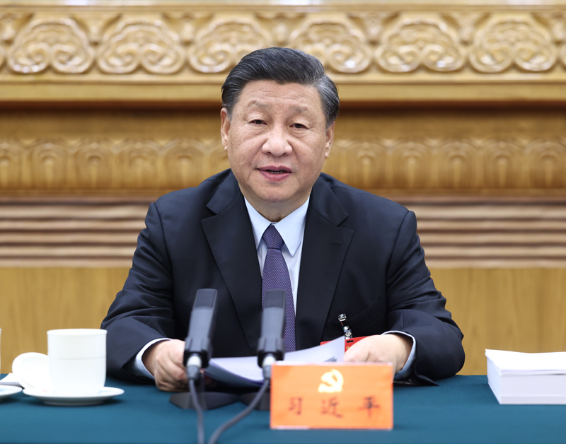 10月21日，中国共产党第二十次全国代表大会主席团在北京人民大会堂举行第三次会议。习近平同志主持会议。