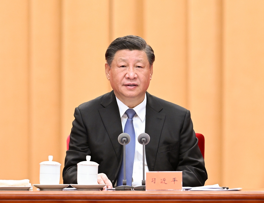 1月9日，中共中央总书记、国家主席、中央军委主席习近平在中国共产党第二十届中央纪律检查委员会第二次全体会议上发表重要讲话。（张领 摄）