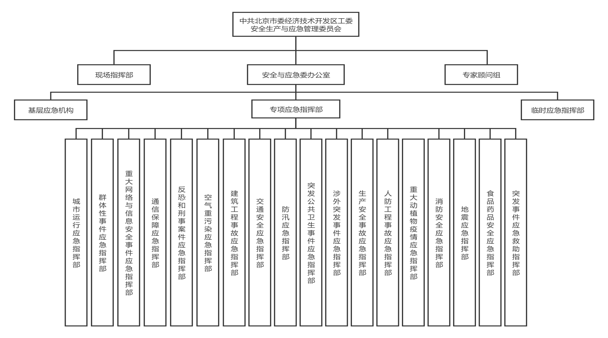 安全应急委组织体系框架