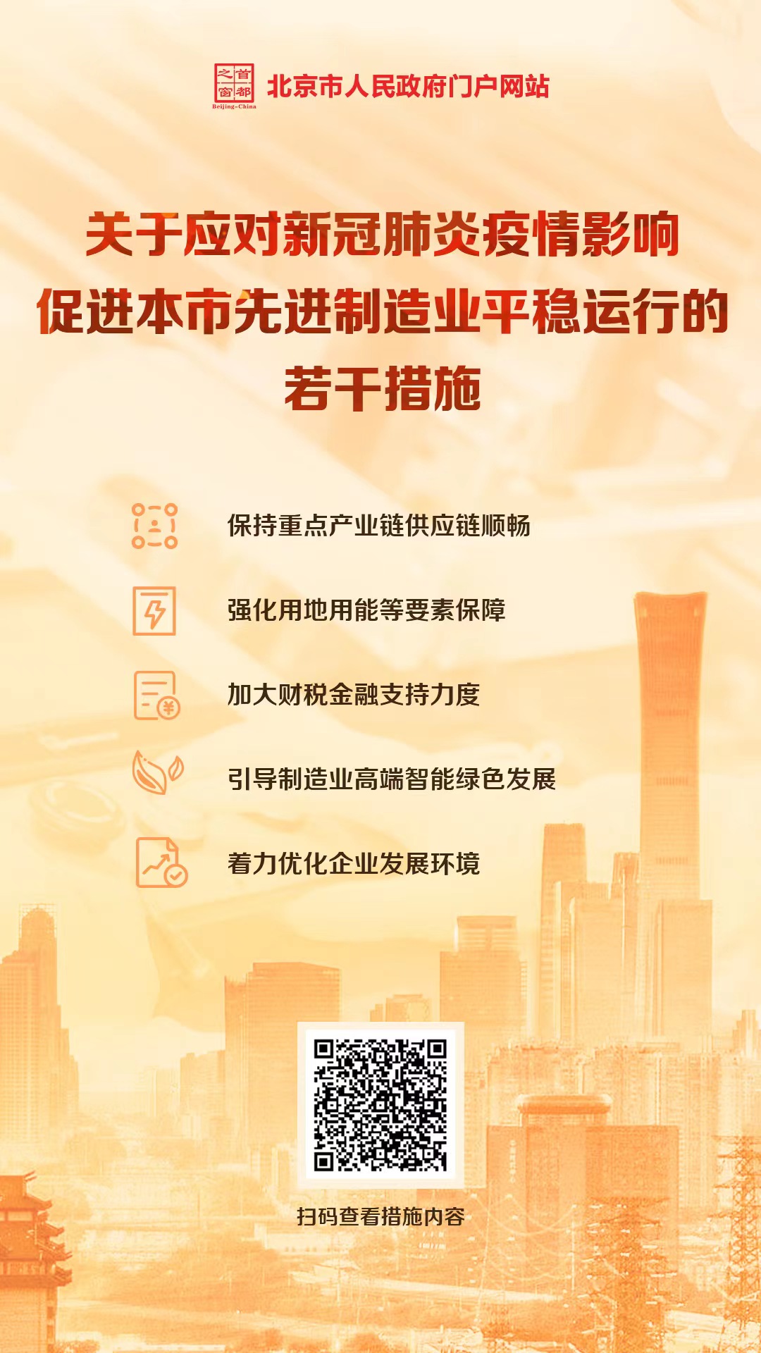 关于应对新冠肺炎疫情影响促进本市先进制造业平稳运行的若干措施