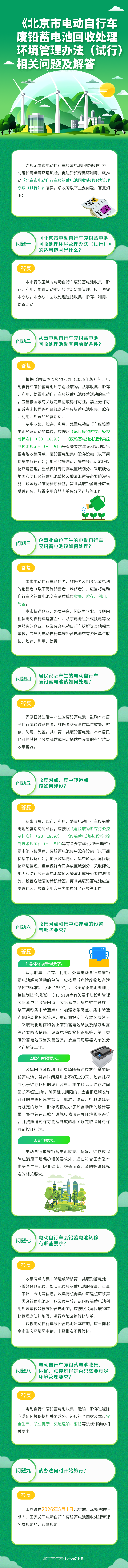 一图读懂、音频解读：北京市生态环境局关于印发《北京市电动自行车废铅蓄电池回收处理环境管理办法（试行）》的通知