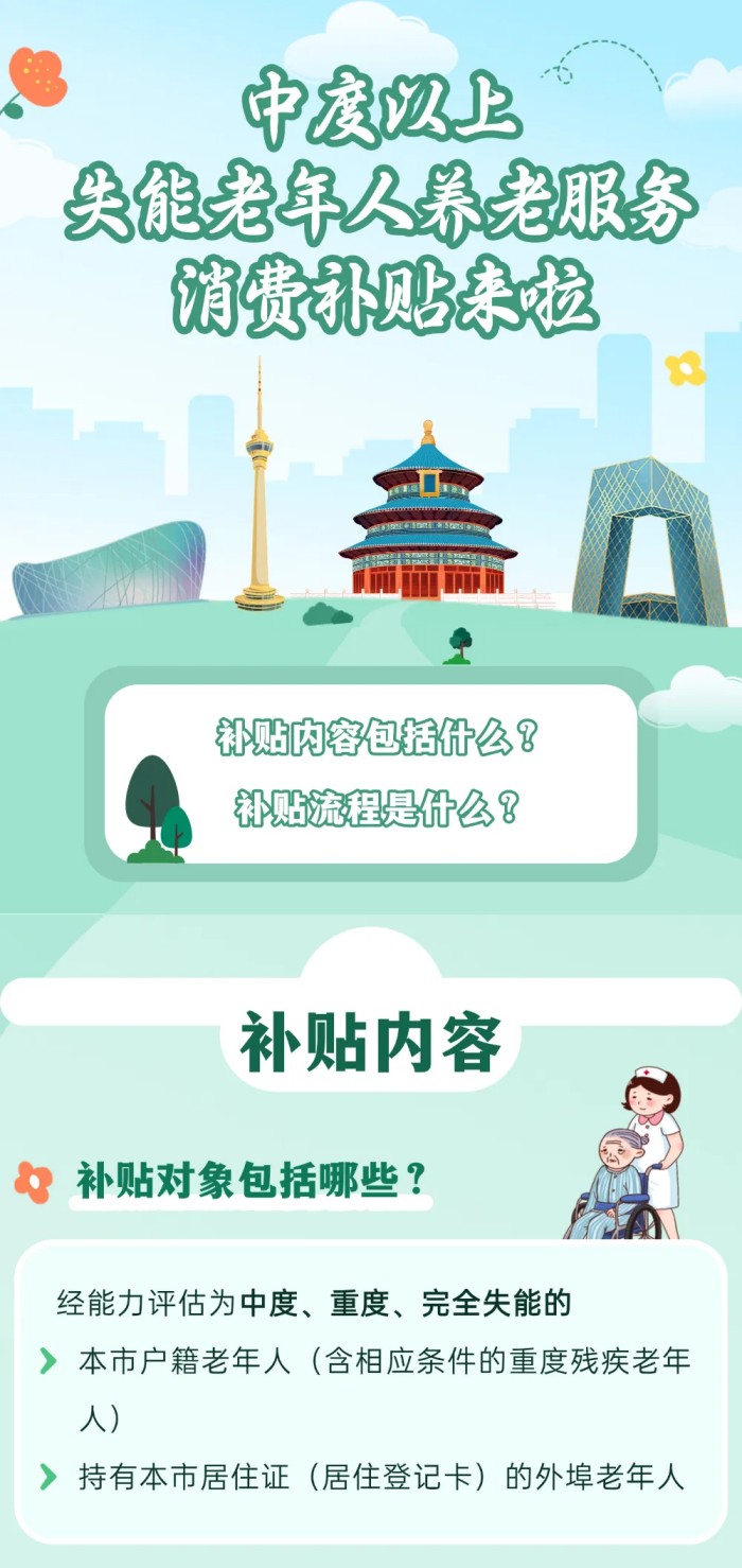 图文解读：中度以上失能老年人养老服务消费补贴来啦！