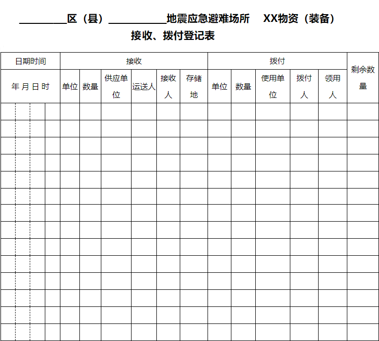 地震应急避难场所物资、装备接收、拨付登记表.png