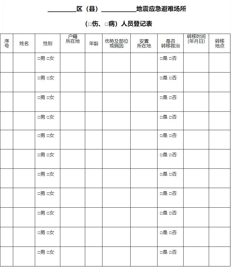 地震应急避难场所伤病人员登记表.png