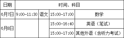 统一高考时间安排.jpg