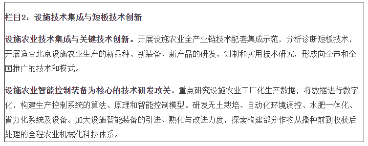 栏目2：设施技术集成与短板技术创新