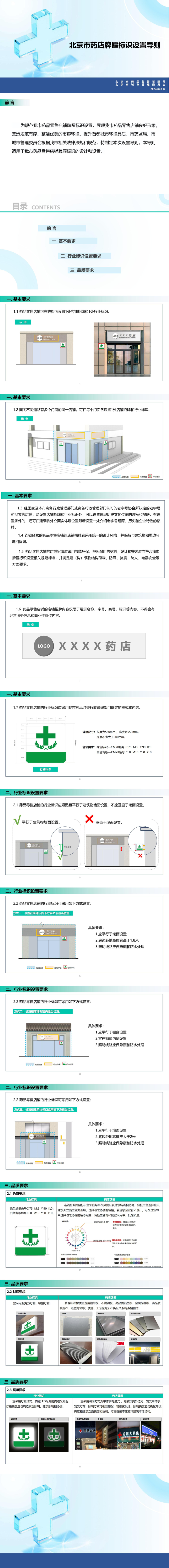北京市药店牌匾标识设置导则