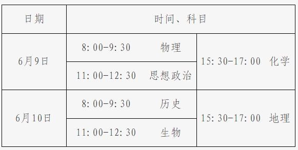 学考等级考时间安排